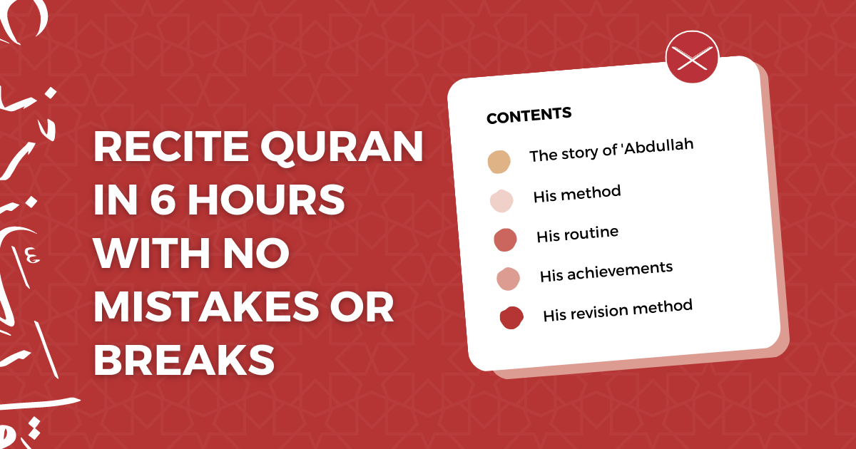Hafiz Recites The Entire Quran In 6 hours